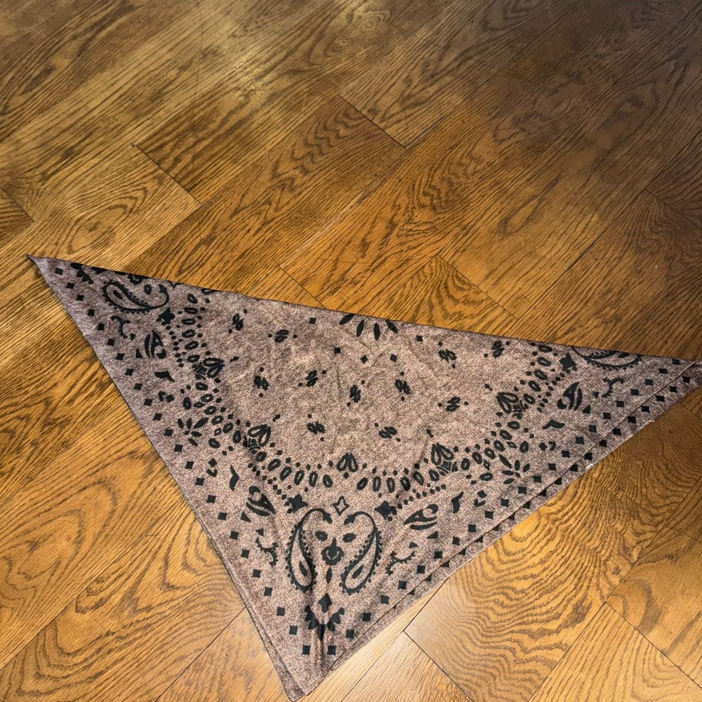 Soft Brown Bandana Neck Scarf